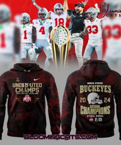 Ohio State Buckeyes Playoff National Champions Smoke Red Hoodie