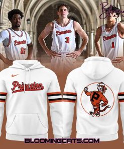 Princeton Tigers Basketball Vintage Uniform White Hoodie