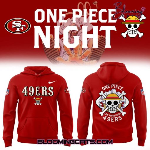 San Francisco 49ers x One Piece Limited Edition Red Hoodie