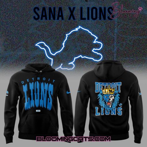 Sana x Detroit Lions Limited Edition Black Hoodie