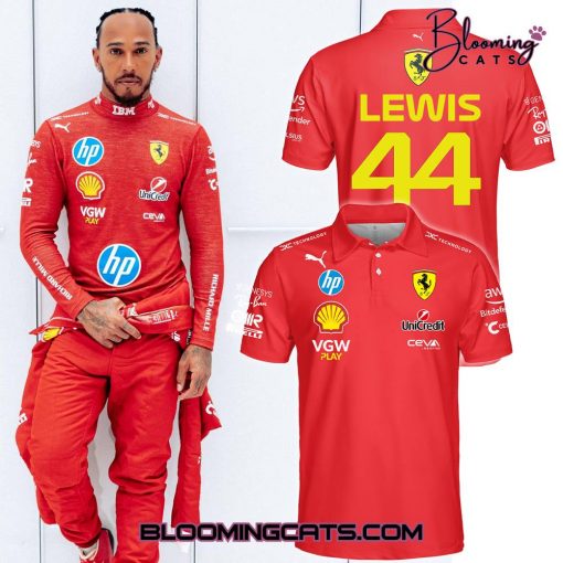 Scuderia Ferrari F1 Racing Lewis Hamilton Polo Shirt