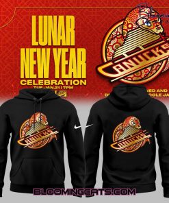 Vancouver Canucks Lunar New Year 2025 Black Hoodie