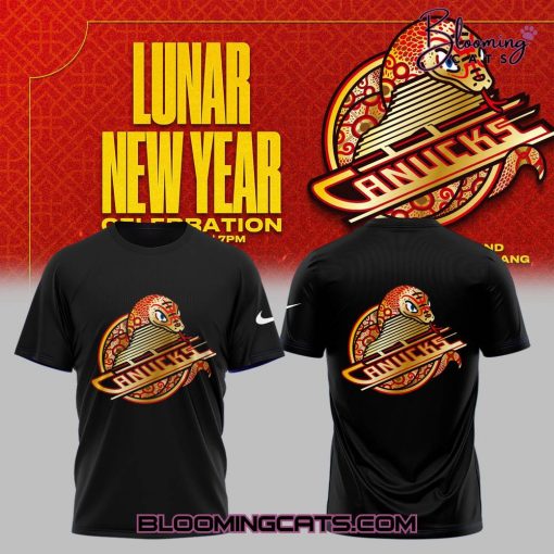 Vancouver Canucks Lunar New Year 2025 Black Tee