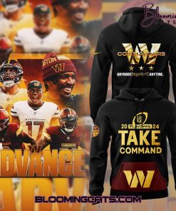 Washington Commanders “2024 NFL Playoffs” Black Hoodie