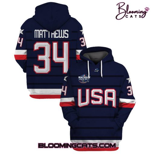 Auston Matthews USA Youth 2025 4 Nations Face-Off Premier Player Hoodie