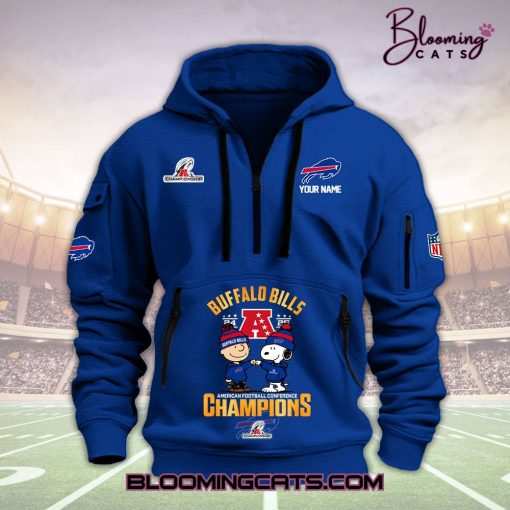 Buffalo Bills “AMERICAN FOOTBALL CONFERENCE CHAMPIONS” Quarter Zip Hoodie