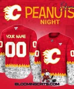 Calgary Flames “75th Anniversary of Peanuts” Snoopy Jersey