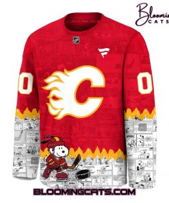 Calgary Flames “75th Anniversary of Peanuts” Snoopy Jersey