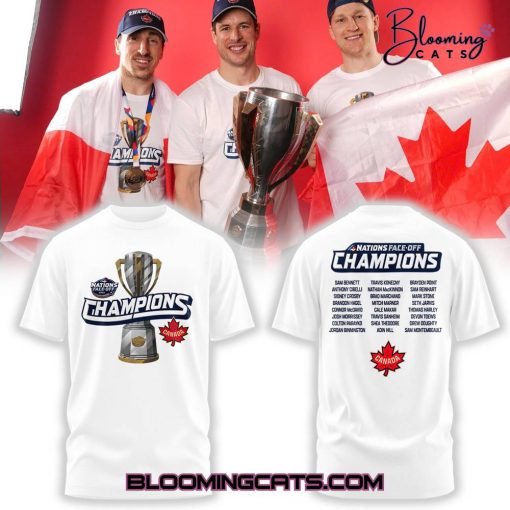 Canada Fanatics Steel 2025 4 Nations Face Off Champions T-shirt