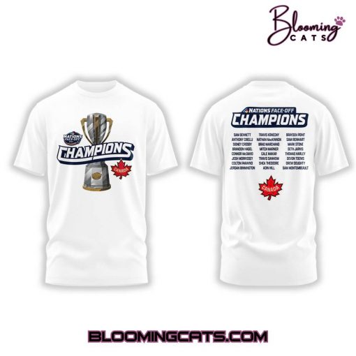 Canada Fanatics Steel 2025 4 Nations Face Off Champions T-shirt