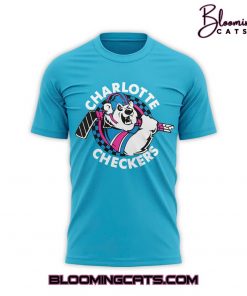 Charlotte Checkers Neon Night Blue T-Shirt