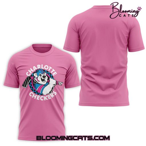 Charlotte Checkers Neon Night Pink T-Shirt