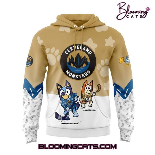 Cleveland Monsters Bluey and Bingo 2025 Limited Edition Hoodie