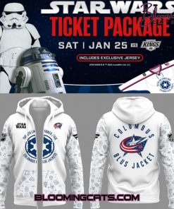 Columbus Blue Jackets Star Wars Night 2025 Limited Edition Zip Hoodie