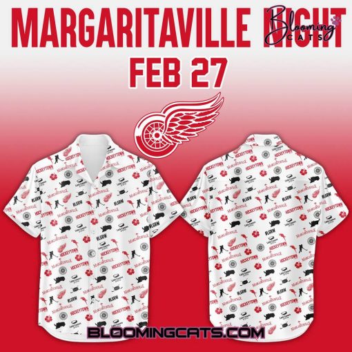 Detroit Red Wings x Margaritaville Night 2025 Limited Edition Hawaiian Shirt