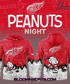 Detroit Red Wings x Pirates Anniversary of Peanuts Hoodie