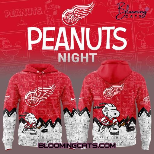 Detroit Red Wings x Pirates Anniversary of Peanuts Hoodie