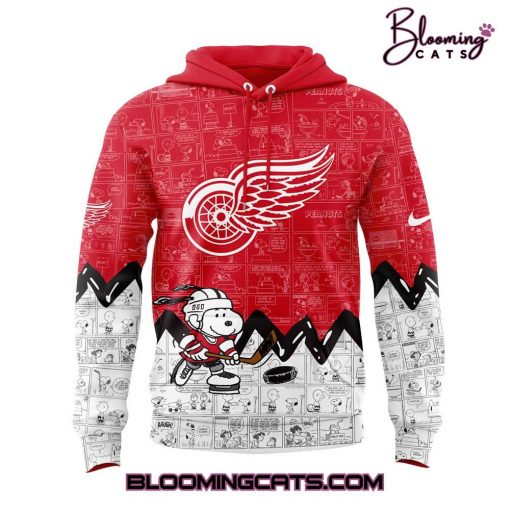 Detroit Red Wings x Pirates Anniversary of Peanuts Hoodie