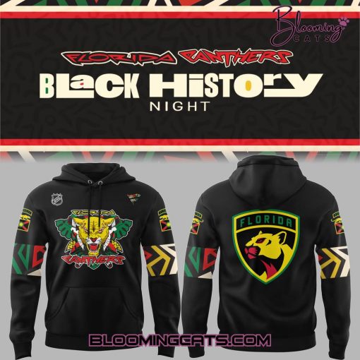 Florida Panthers “Black History Night” 2025 Black Hoodie