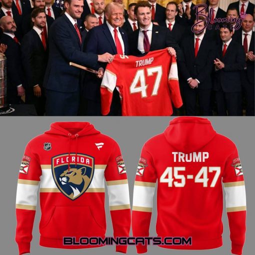 Florida Panthers x “Trump 45-47” 2025 Limited Edition Red Hoodie