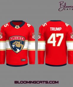 Florida Panthers x “Trump 45-47” 2025 Limited Edition Red Jersey