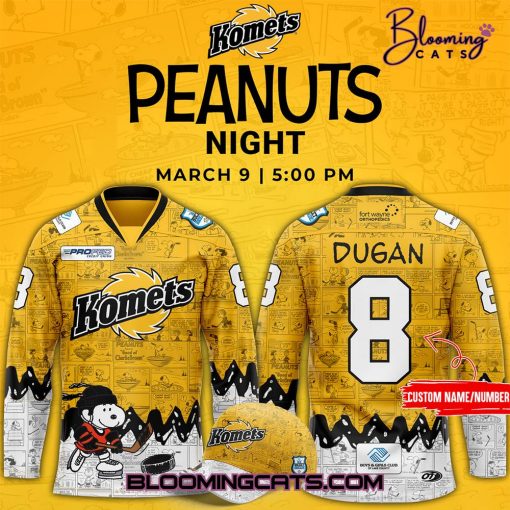 Fort Wayne Komets “75th Anniversary of Peanuts” Hockey Jersey