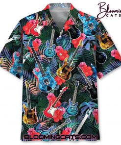 Guitar Tropical Hawaiian Shirt