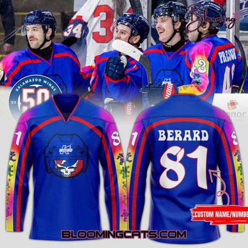 Kalamazoo Wings x Grateful Dead 2025 Hockey Jersey