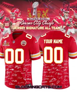 Kansas City Chiefs Champions Super Bowl 2025 Signature All Team Football Jersey