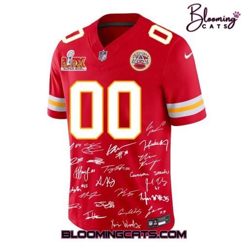 Kansas City Chiefs Champions Super Bowl 2025 Signature All Team Football Jersey