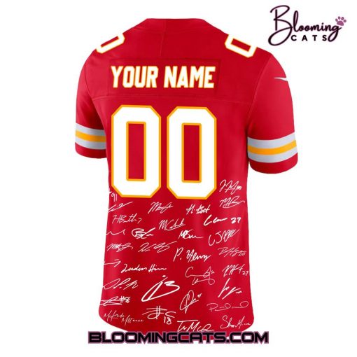 Kansas City Chiefs Champions Super Bowl 2025 Signature All Team Football Jersey