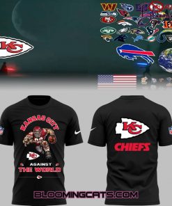 Kansas City Chiefs NFL 2025 “Chiefs Against The World” Black T-Shirt