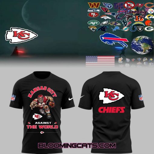 Kansas City Chiefs NFL 2025 “Chiefs Against The World” Black T-Shirt