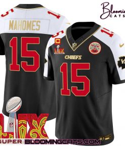 Kansas City Chiefs Super Bowl 2025 Champions Black Football Jersey