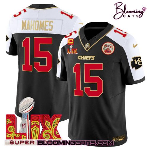 Kansas City Chiefs Super Bowl 2025 Champions Black Football Jersey