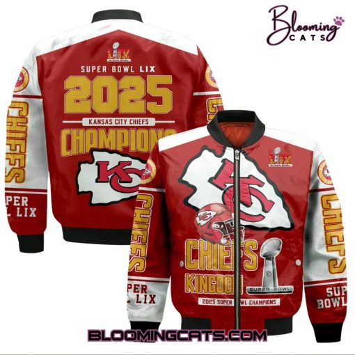 Kansas City Chiefs Super Bowl 2025 Champions Red Bomber Jacket