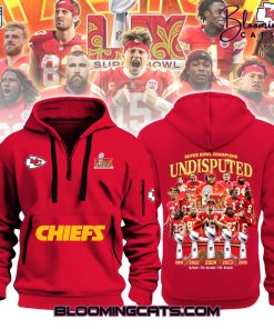 Kansas City Chiefs Super Bowl Champions 2025 Quarter Zip Hoodie