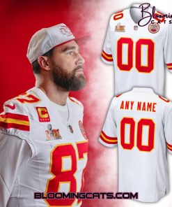 Kansas City Chiefs Super Bowl LIX Custom White Jersey