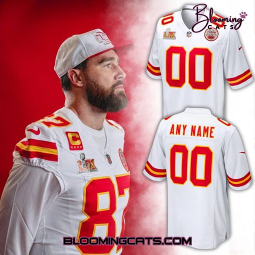 Kansas City Chiefs Super Bowl LIX Custom White Jersey