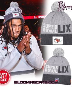 Kansas City Chiefs Super Bowl LIX Limited Edition Grey Knit Hat