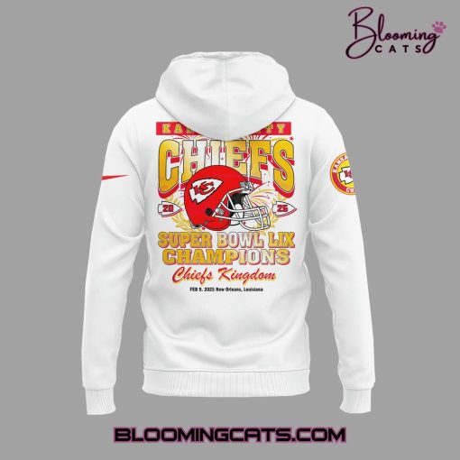 Kansas City Chiefs x Super Bowl LIX Champions 2025 Limited Edition White Hoodie