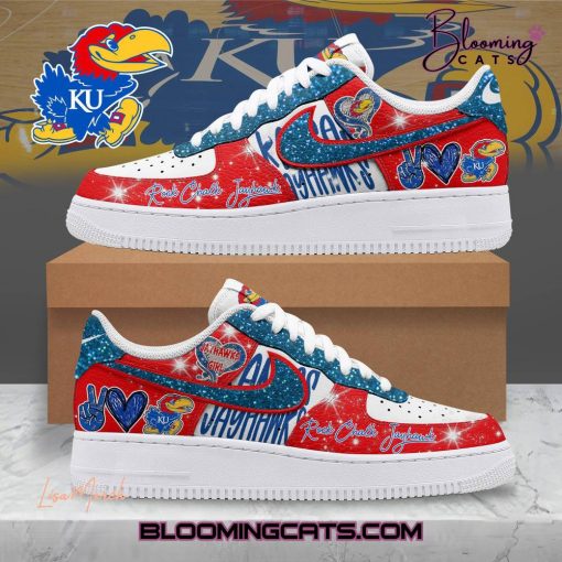 Kansas Jayhawks “Rock Chalk Jayhawk” Air Force 1 Sneaker