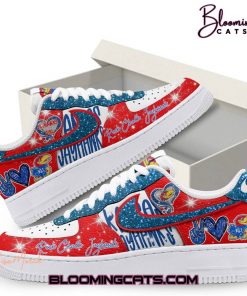 Kansas Jayhawks “Rock Chalk Jayhawk” Air Force 1 Sneaker