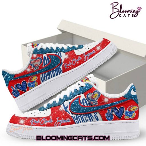 Kansas Jayhawks “Rock Chalk Jayhawk” Air Force 1 Sneaker