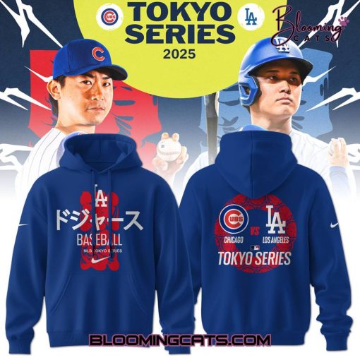 Los Angeles Dodgers x Tokyo Series Tour 2025 Blue Hoodie