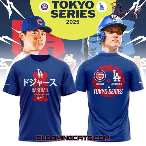 Los Angeles Dodgers x Tokyo Series Tour 2025 Blue T-shirt