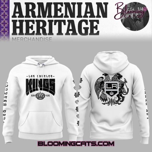 Los Angeles Kings x Armenian Heritage 2025 Limited Edition White Hoodie