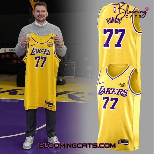 Los Angeles Lakers Show Luka Doncic Limited Edition Yellow Basketball Jersey