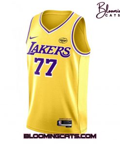 Los Angeles Lakers Show Luka Doncic Limited Edition Yellow Basketball Jersey