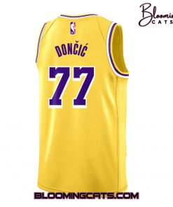 Los Angeles Lakers Show Luka Doncic Limited Edition Yellow Basketball Jersey